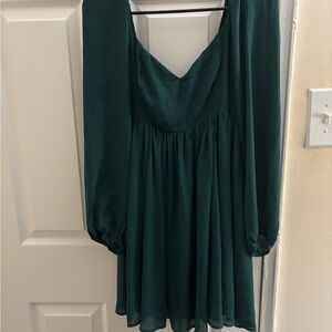 Abercrombie & Fitch Dark Green Long Sleeve Dress
